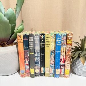 Vintage Landmark Books Random House History Biography Lot of 10 Hardcover 1950s